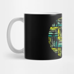 Dark wicker line patter design Mug